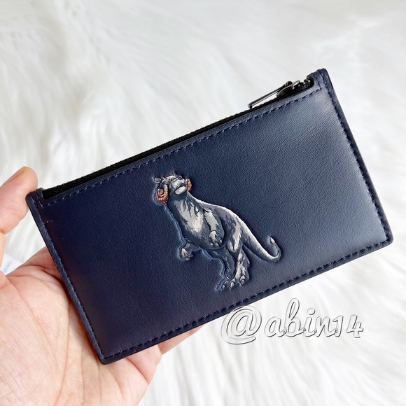 NWT Coach Star Wars Taun Taun Leather Zip Card Case - Picture 1 of 7